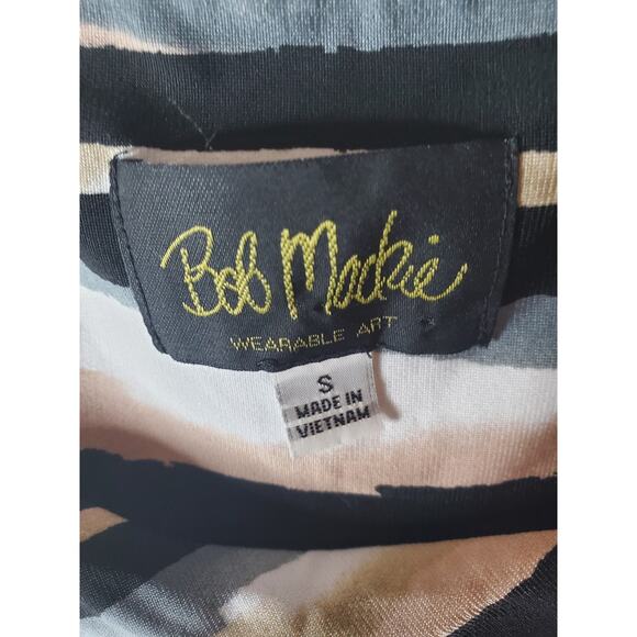 Bob Mackie Striped Square Neck Maxi Dress, Small - Picture 5 of 6